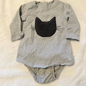 2015 Baby GAP Cat Halloween Tunic Sweatshirt Dress - Size 6/12 Months